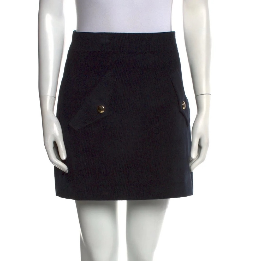Maje corduroy black mini skirt